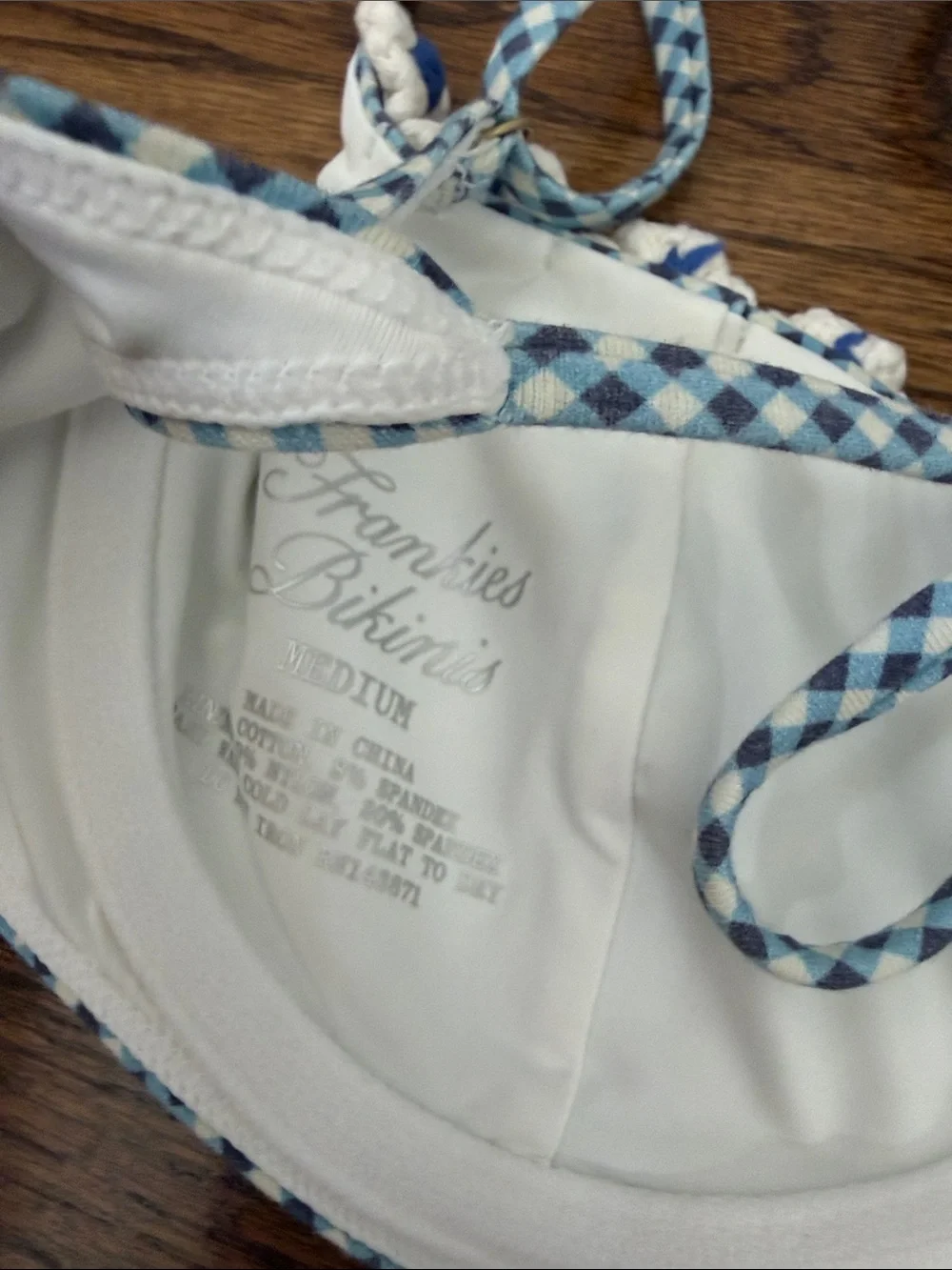 Anthropologie Frankie’s Bikinis Cola Balconette Bikini Top & Cheeky Bottom